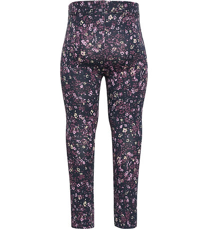 Hummel Leggings - hmlFloa - Ombra Blue/Purple w. Flowers