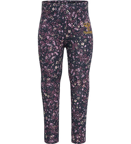 Hummel Leggings - hmlFloa - Ombra Blue/Purple w. Flowers