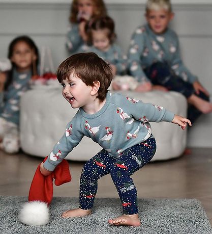 The New Siblings Leggings - TnsHoliday - Navy Blazer w. Print