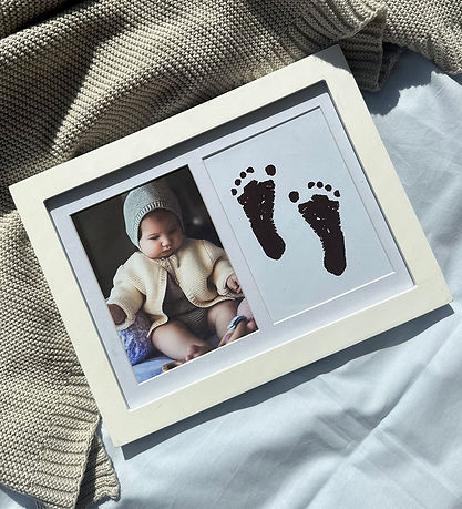 Vanilla Copenhagen Hand and footprint set w. Picture Frame - Ink
