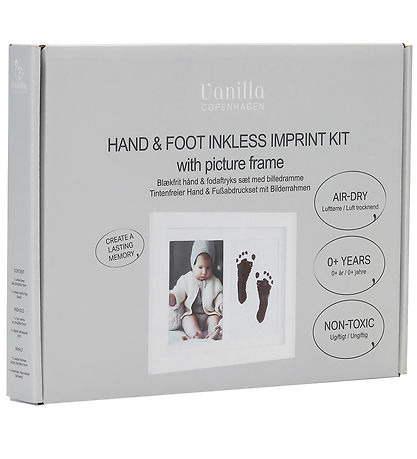 Vanilla Copenhagen Hand and footprint set w. Picture Frame - Ink