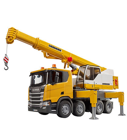 Bruder Work machine - Scania Super 560R Liebherr Crane w. Shelte