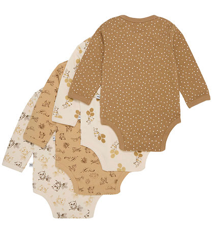 Pippi Baby Bodysuit L/æ - 4-Pack - Whitecap Grey