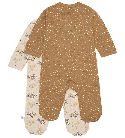 Pippi Baby Strampler - Schlafanzug - 2er-Pack - Whitecap Grey