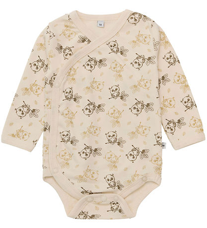 Pippi BabySla-om Bodysuits L/æ - 4-Pack - Whitecap Grey