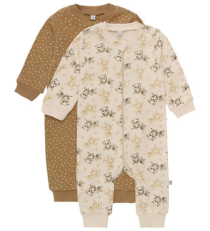 Pippi Baby Strampler - Schlafanzug - 2er-Pack - Whitecap Grey
