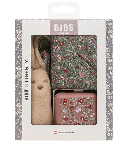 BIBS X Liberty Gift Set - Teething Bib/Pacifier Clip/Soother box