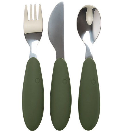 BIBS Barna hnífapör - 3 Pakki - Hunter Green