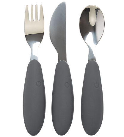 BIBS Barna hnífapör - 3 Pakki - Iron
