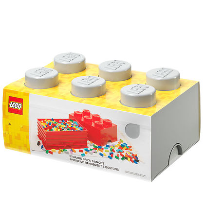 LEGO® Storage Storage Box - 6 Knobs - 37.5x25x18 - Stone G