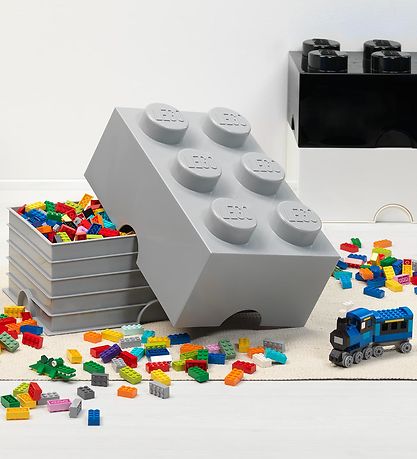 LEGO® Storage Storage Box - 6 Knobs - 37.5x25x18 - Stone G
