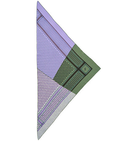 Lala Berlin charpe - 162x85 - Triangle Trinity Patchwork - Faib