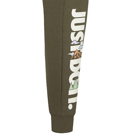 Nike Sweatpants - Medium+ Olive w. Print