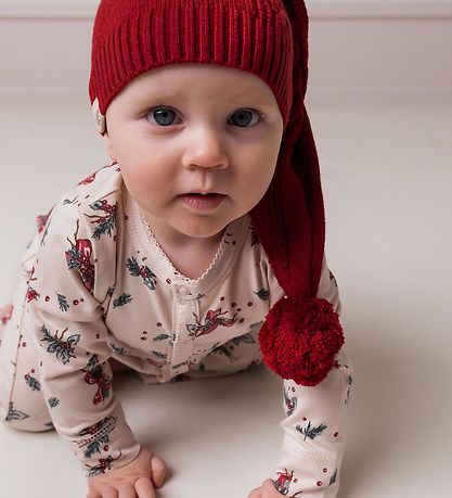 MarMar Christmas Hat - Elf - Knitted - Hibiscus Red