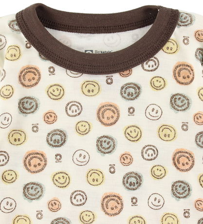 Katvig Bluse - Wolle - Weiß m. Smiley
