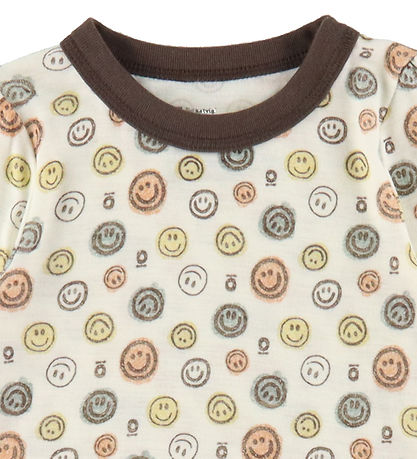 Katvig Klänning - Ull - Vit m. Smiley