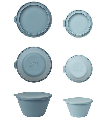 Liewood Schüsseln - Silikon - Faltbar - 2er-Pack - Dale - Sea Bl
