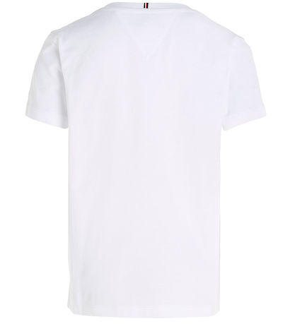 Tommy Hilfiger Stuttermabolur - Tommy Bagels - White