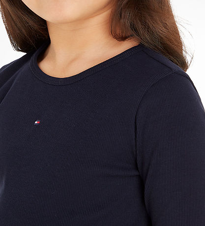 Tommy Hilfiger Blússa - Essential Rib - Desert Ský