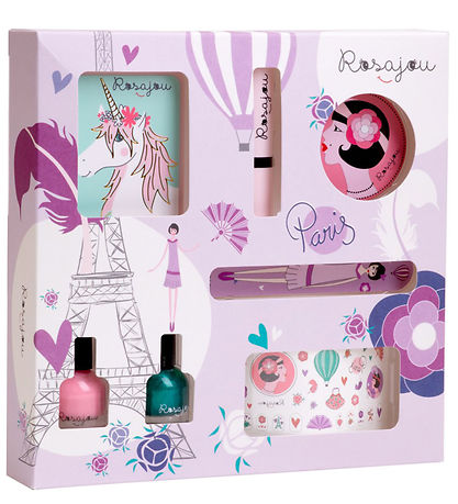 Rosajou Make up sett - Blush/Leplablýantur/Naglalakk O.fl. - 7 P