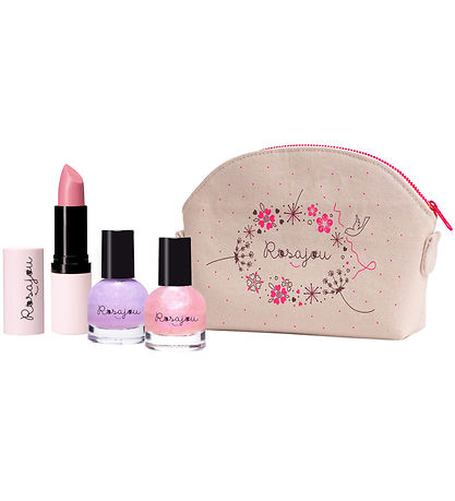 Rosajou Make up sett - Leplapinna/Naglalakk O.fl. - 5 Partar