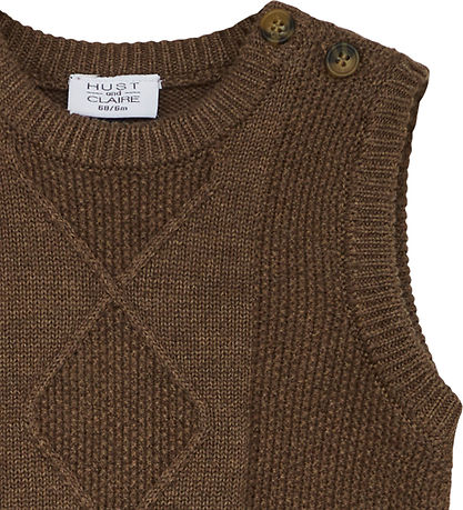 Hust and Claire Waistcoat - Knitted - Perrie - Cub Brown
