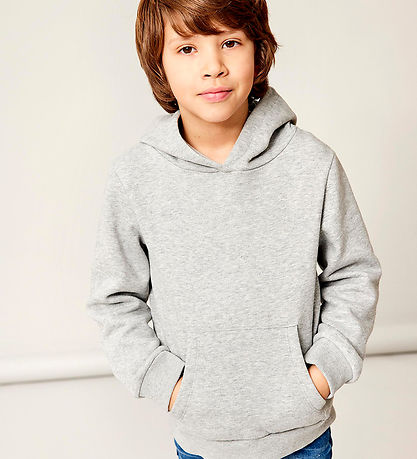 Sweat à Capuche Name It - Noos - NkfLena - Grey Melange