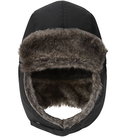 Reima Beanie - Ilves - Black w. Faux Fur