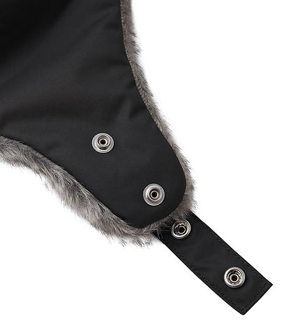 Reima Beanie - Ilves - Black w. Faux Fur