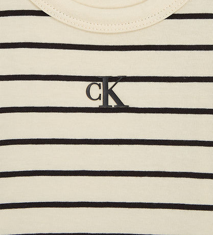 Calvin Klein Justaucorps m/l - 2 Pack - Noir/Vanilla Stripe