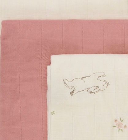 Pippi Muslin Cloths - 3-Pack - 70x70 cm - Rose Tan