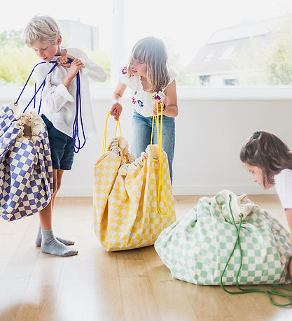 Play&Go Leikfangateppi - Ø140 cm - Vichy Yellow
