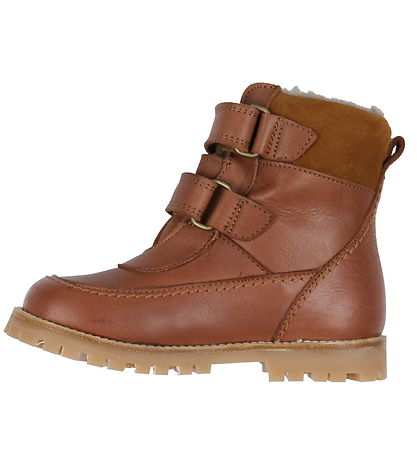 Pom Pom Vinterkängor m. Foder - Velcro Boot Tex - Dark Camel