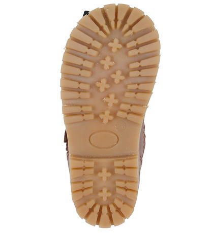 Pom Pom Vinterkängor m. Foder - Velcro Boot Tex - Dark Camel