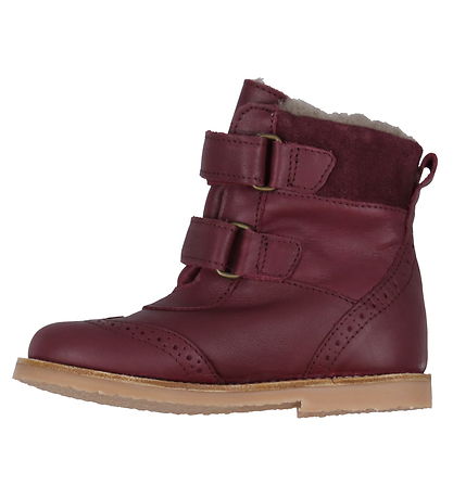 Pom Pom Winter Boots - Tex - Dark Grape w. Pointelle