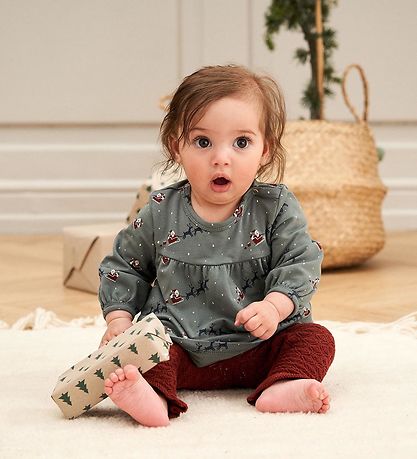 Müsli Trousers - Knit Scallop - Russet w. Pointelle