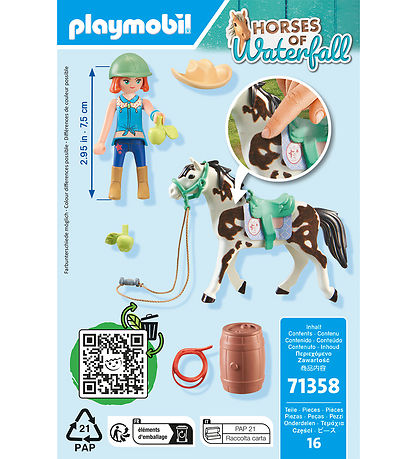 Playmobil Horses Of Waterfall - Ellie and Sawdust - 71358 - 16 D