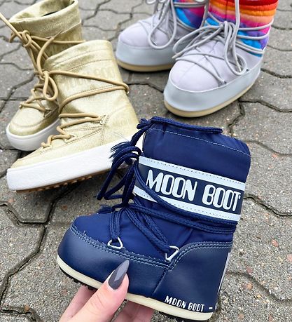 Moon Boot Winterlaarzen - Pictogram laag Rainbow - Gletsjer Grey