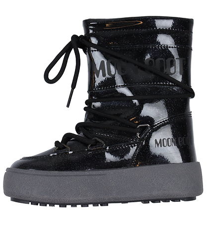 Moon Boot Winter Boots - JTrack Tube Scarf Glitter - Black