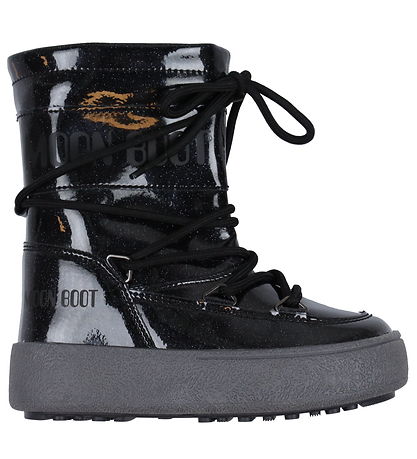 Moon Boot Kuldastígvél - JTrack Hringtrefill Glitter - Svart
