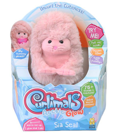 Curlimals Soft Toy w. Sound and Movement - 14 cm - Glow Seal