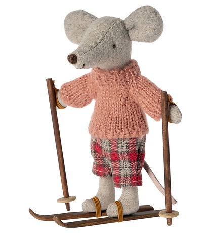 Maileg Miniature Ski og skíðastafir - Stóri bróðir og systir mús