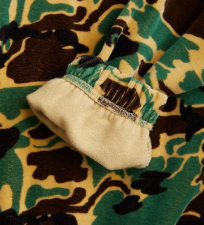 Mini Rodini Blússa - velour - Camo - Grænt