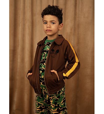 Mini Rodini Blússa - velour - Camo - Grænt