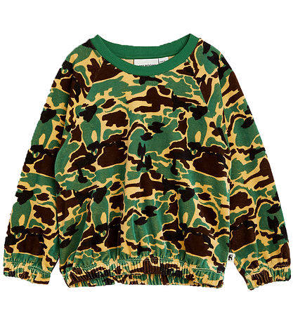 Mini Rodini Blússa - velour - Camo - Grænt