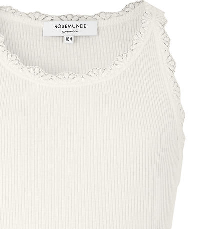 Rosemunde Top - Seide/Baumwolle - Neu White m. Spitze