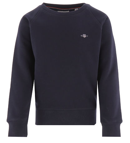 GANT Peysa - Shield - Evening Blue