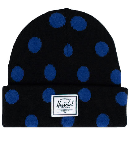 Herschel Beanie - Knitted - Elmer Kids - Black/Bluing Dots