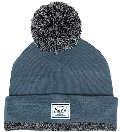 Herschel Beanie - Knitted - Elmer Stripe Pom - Steel Blue
