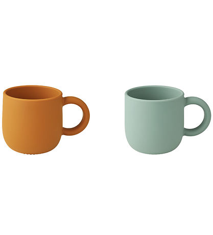 Liewood Becher - Silikon - 2er-Pack - Merce - Mustard Pfeffermin
